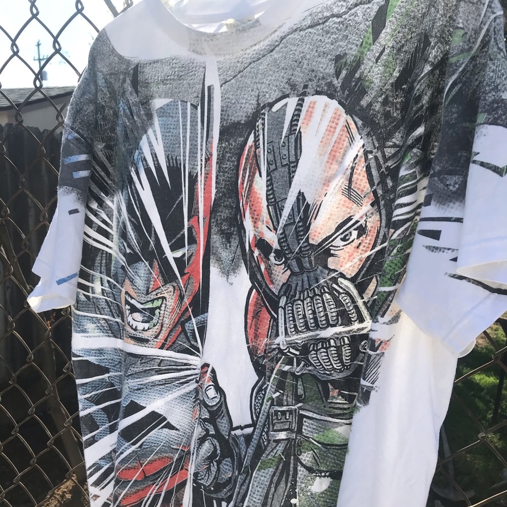 Vintage Batman vs Bane all over print shirt